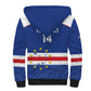 Cape Verde Football Custom Sherpa Hoodie Come On Tubaroes Azuis Shark - undefined
