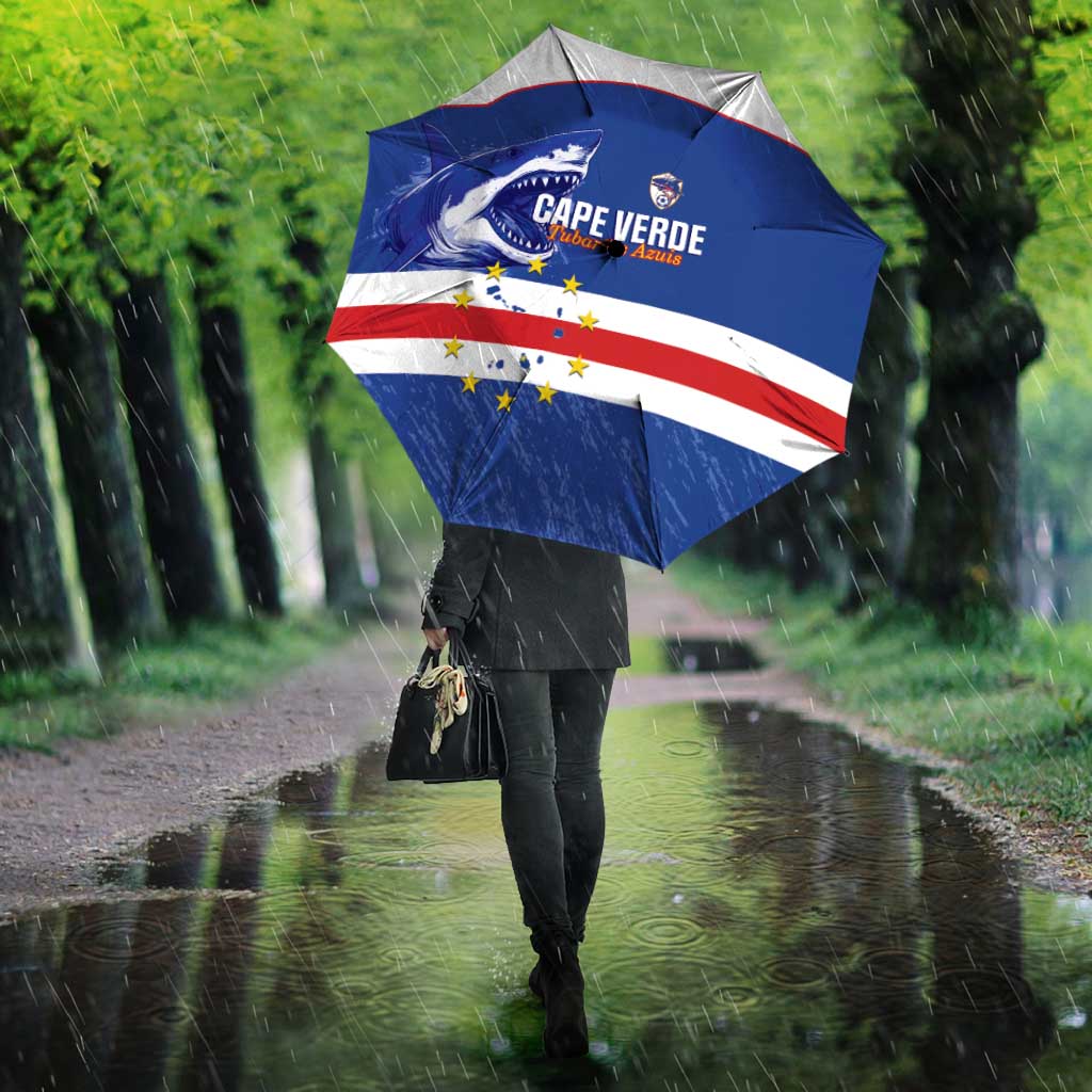 Cape Verde Football Umbrella Come On Tubaroes Azuis Shark