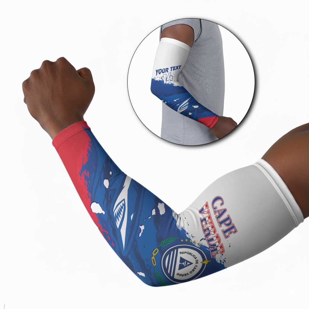Cape Verde Football Custom Arm Sleeves Tubaroes Azuis Glory World Cup