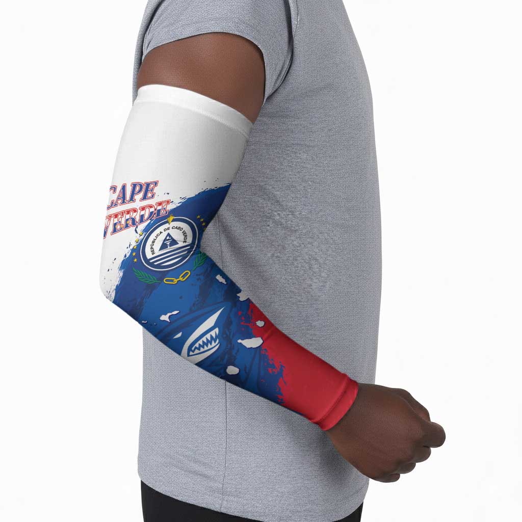 Cape Verde Football Custom Arm Sleeves Tubaroes Azuis Glory World Cup