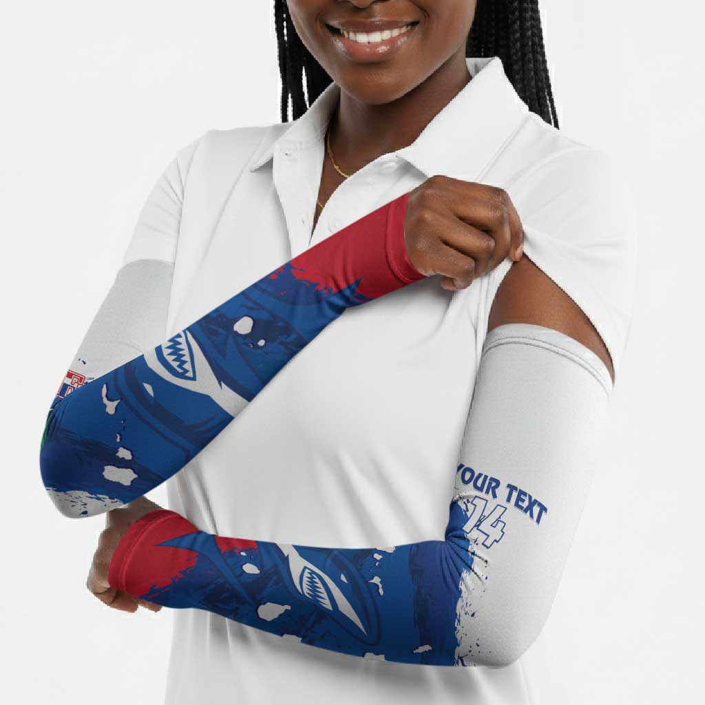Cape Verde Football Custom Arm Sleeves Tubaroes Azuis Glory World Cup