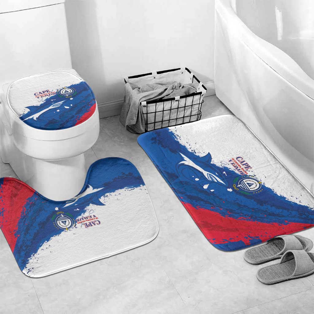 Cape Verde Football Bathroom Set Tubaroes Azuis Glory World Cup