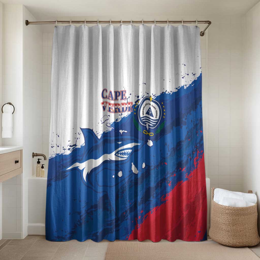 Cape Verde Football Bathroom Set Tubaroes Azuis Glory World Cup