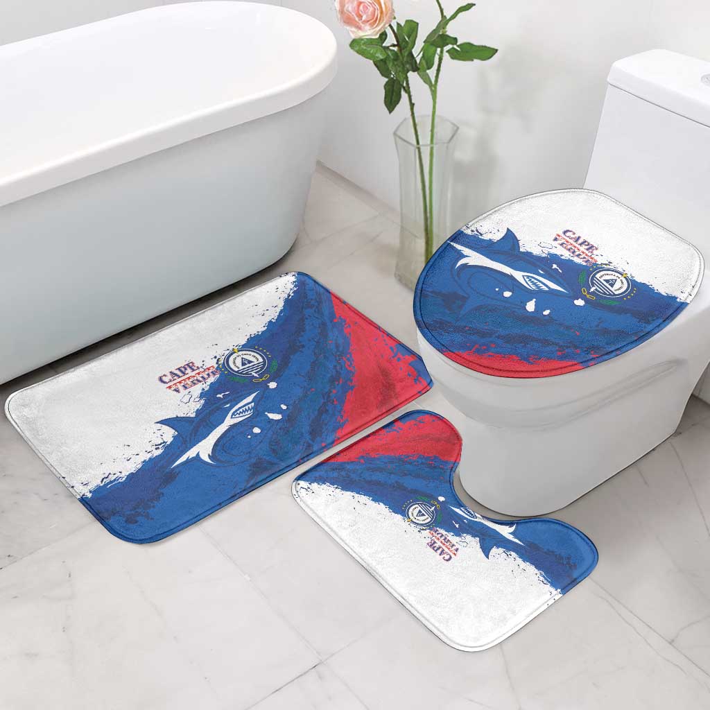 Cape Verde Football Bathroom Set Tubaroes Azuis Glory World Cup