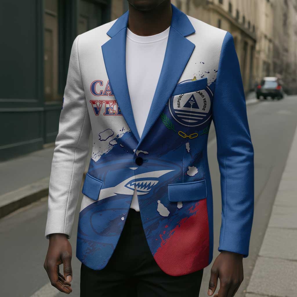 Cape Verde Football Custom Blazer Tubaroes Azuis Glory World Cup