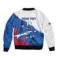 Cape Verde Football Custom Bomber Jacket Tubaroes Azuis Glory World Cup - African Pride