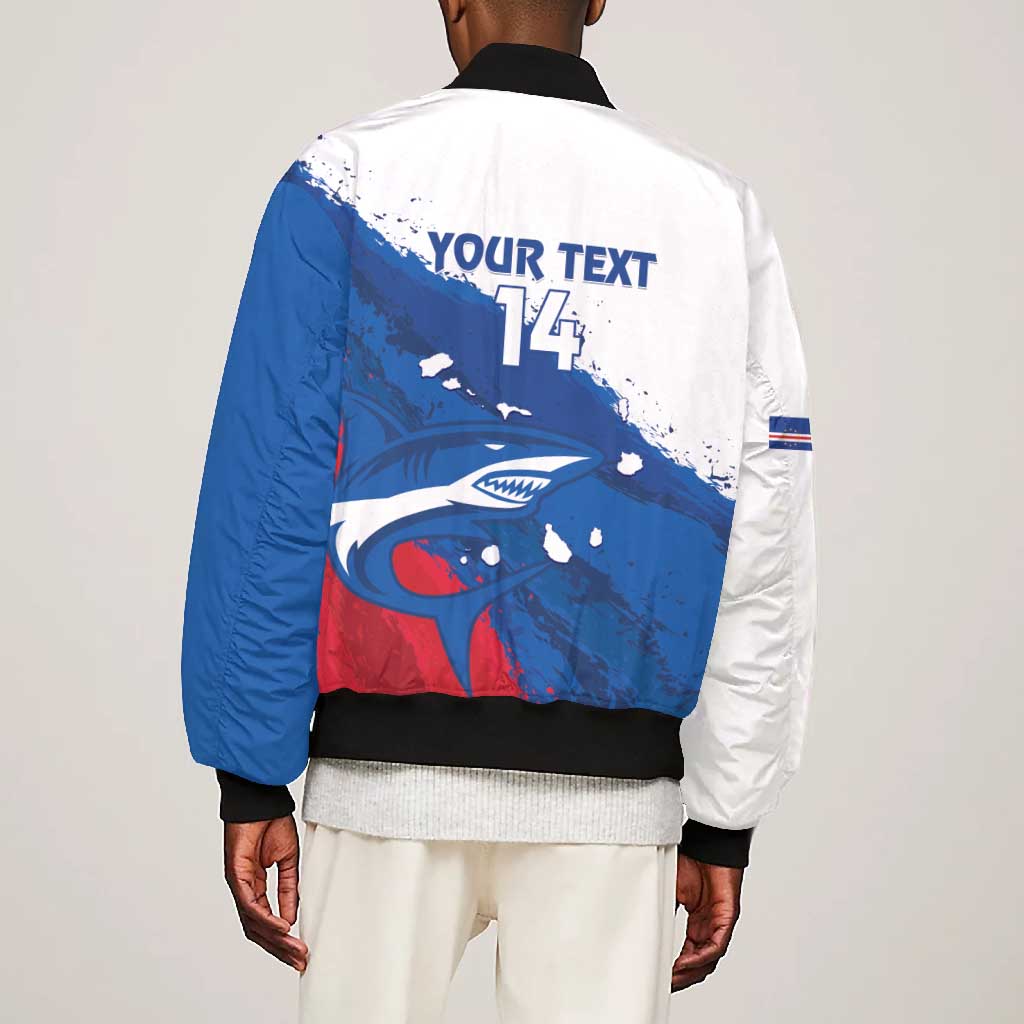 Cape Verde Football Custom Bomber Jacket Tubaroes Azuis Glory World Cup - African Pride