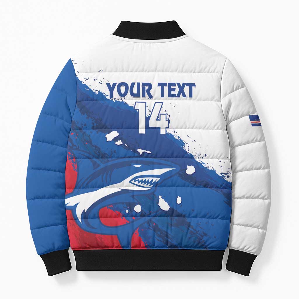 Cape Verde Football Custom Bomber Puffer Jacket Tubaroes Azuis Glory World Cup