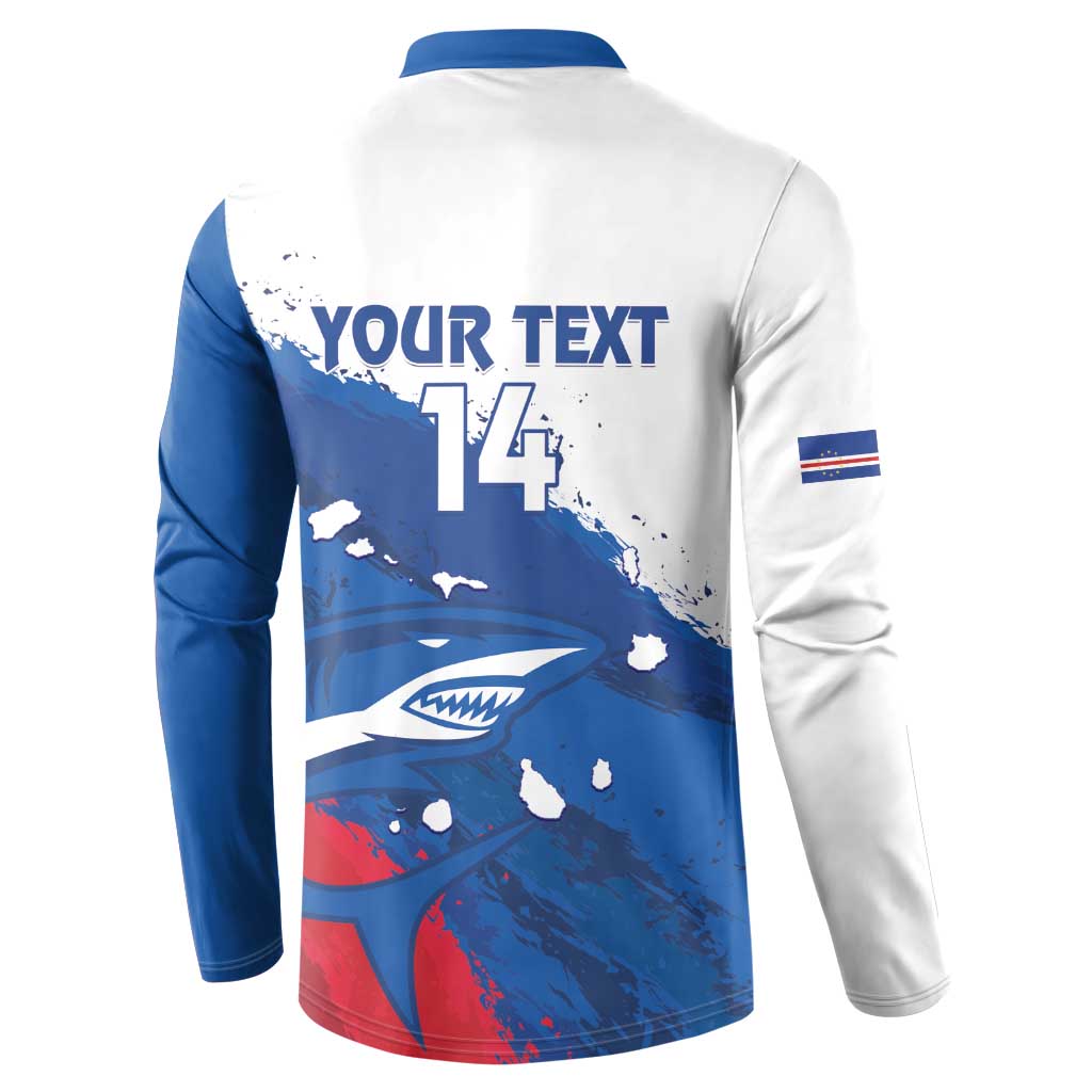 Cape Verde Football Custom Button Sweatshirt Tubaroes Azuis Glory World Cup