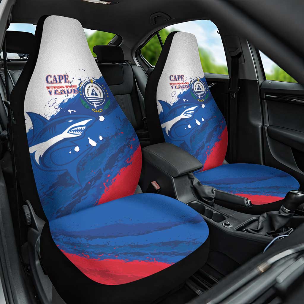 Cape Verde Football Car Seat Cover Tubaroes Azuis Glory World Cup - African Pride