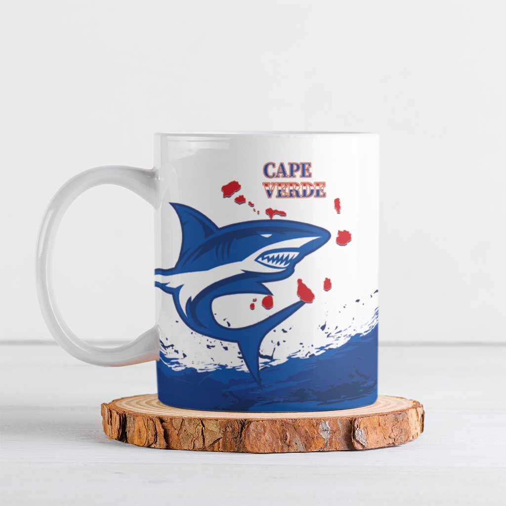 Cape Verde Football Custom Ceramic Mug Tubaroes Azuis Glory World Cup