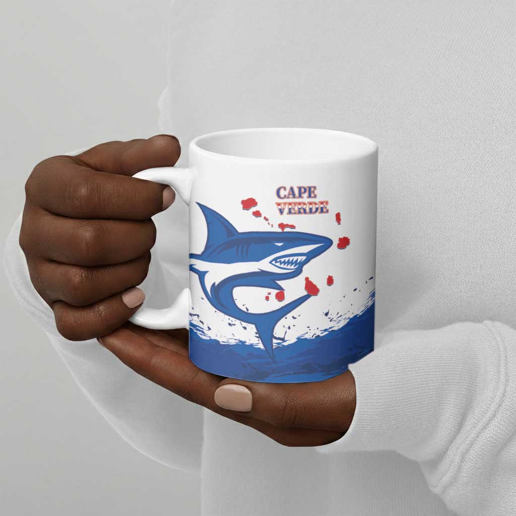 Cape Verde Football Custom Ceramic Mug Tubaroes Azuis Glory World Cup