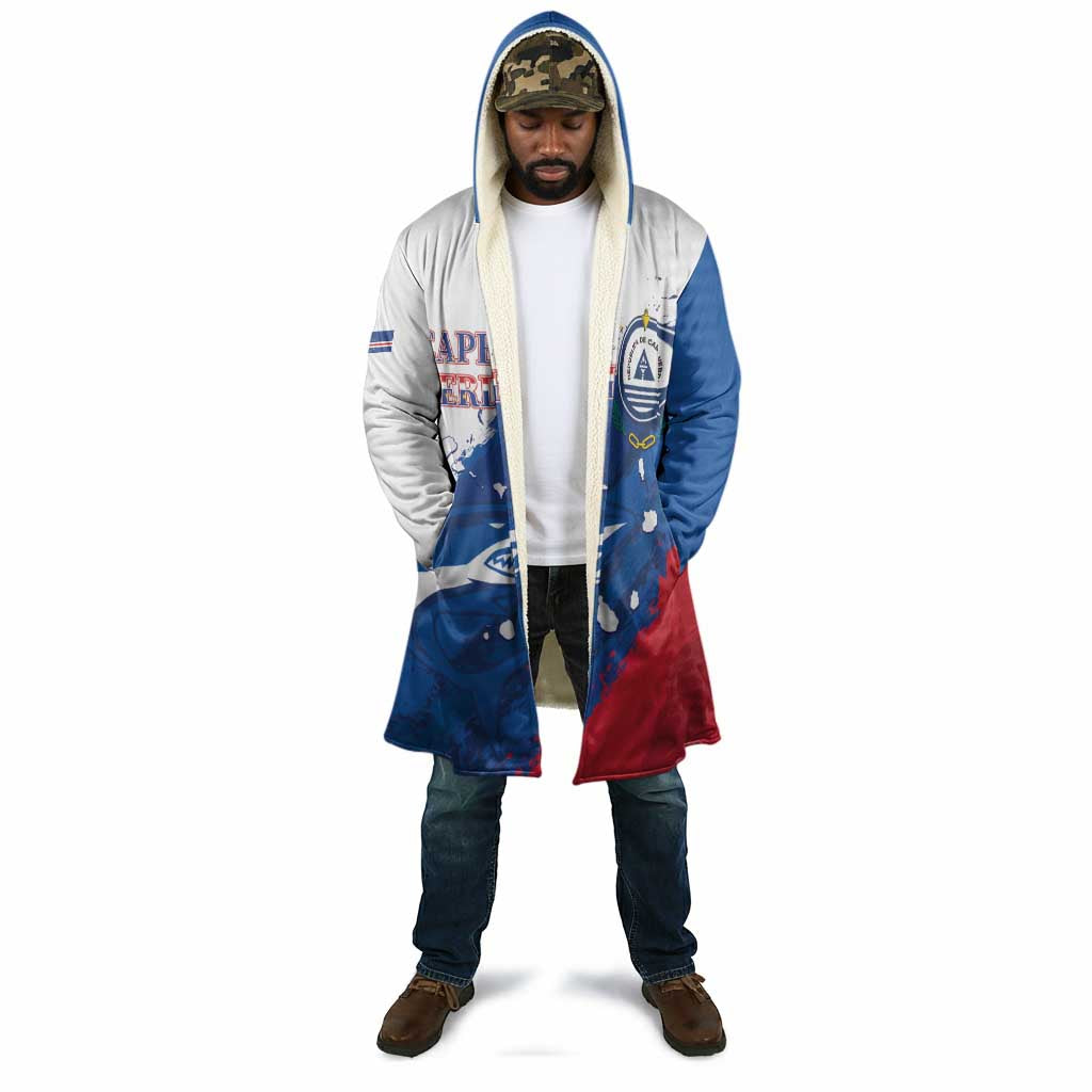 Cape Verde Football Custom Cloak Tubaroes Azuis Glory World Cup