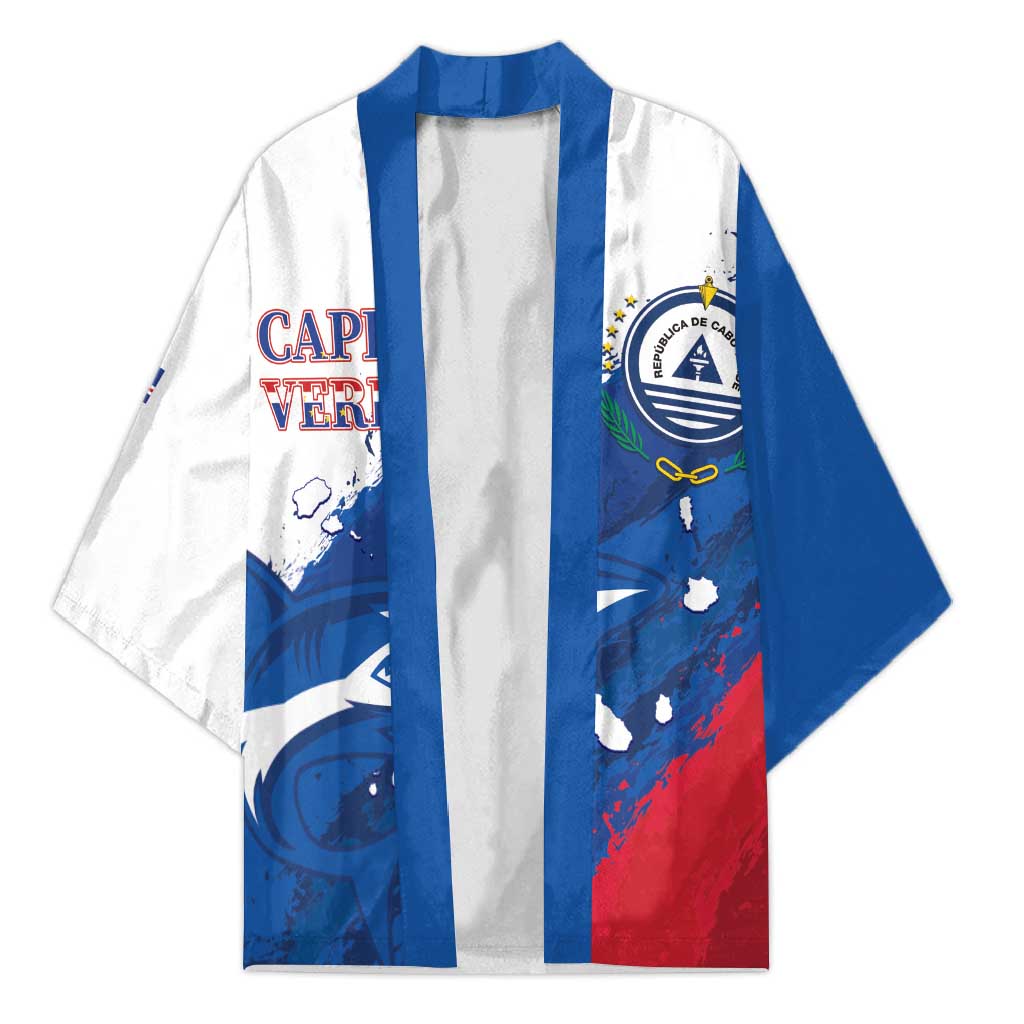 Cape Verde Football Custom Kimono Tubaroes Azuis Glory World Cup
