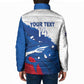 Cape Verde Football Custom Padded Jacket Tubaroes Azuis Glory World Cup