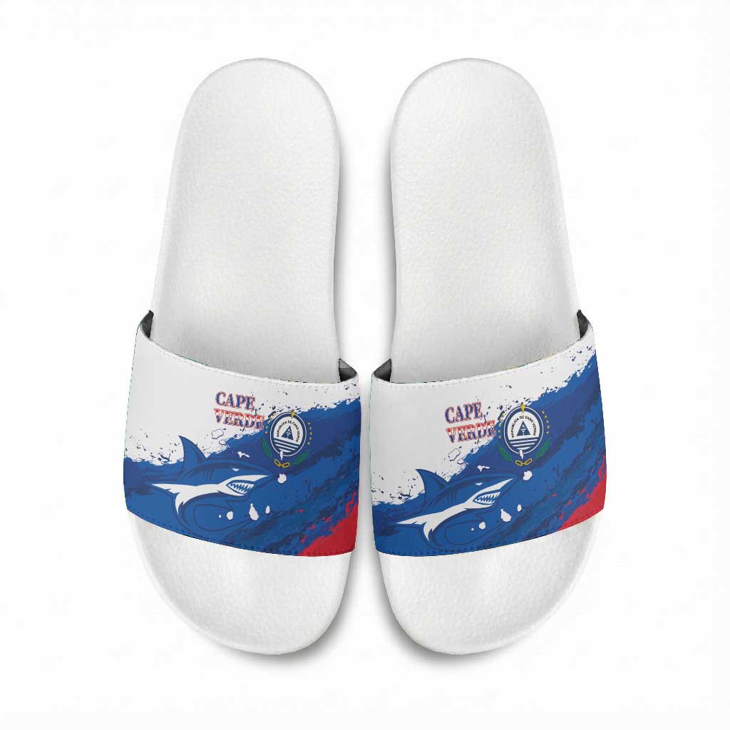 Cape Verde Football Slide Sandals Tubaroes Azuis Glory World Cup