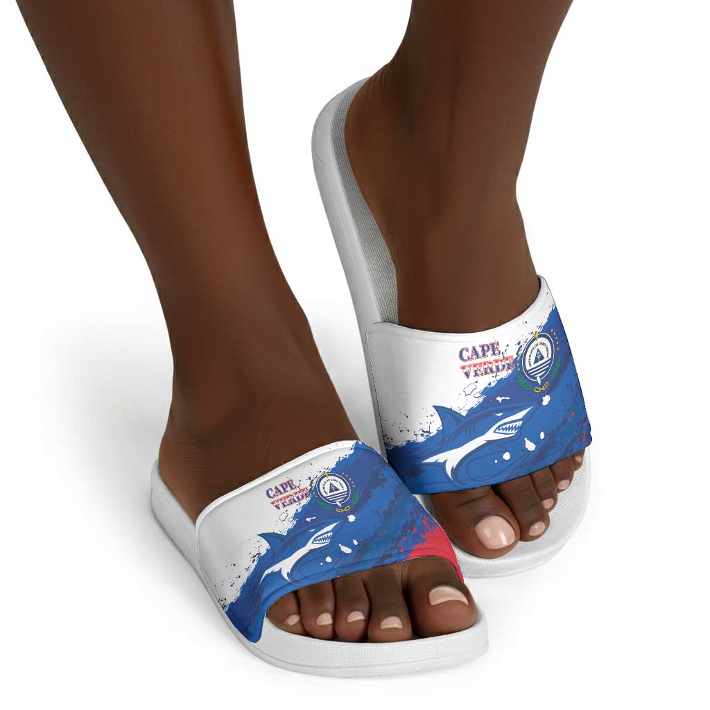 Cape Verde Football Slide Sandals Tubaroes Azuis Glory World Cup
