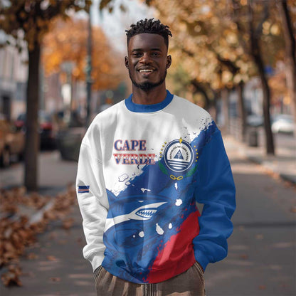 Cape Verde Football Custom Sweatshirt Tubaroes Azuis Glory World Cup - African Pride