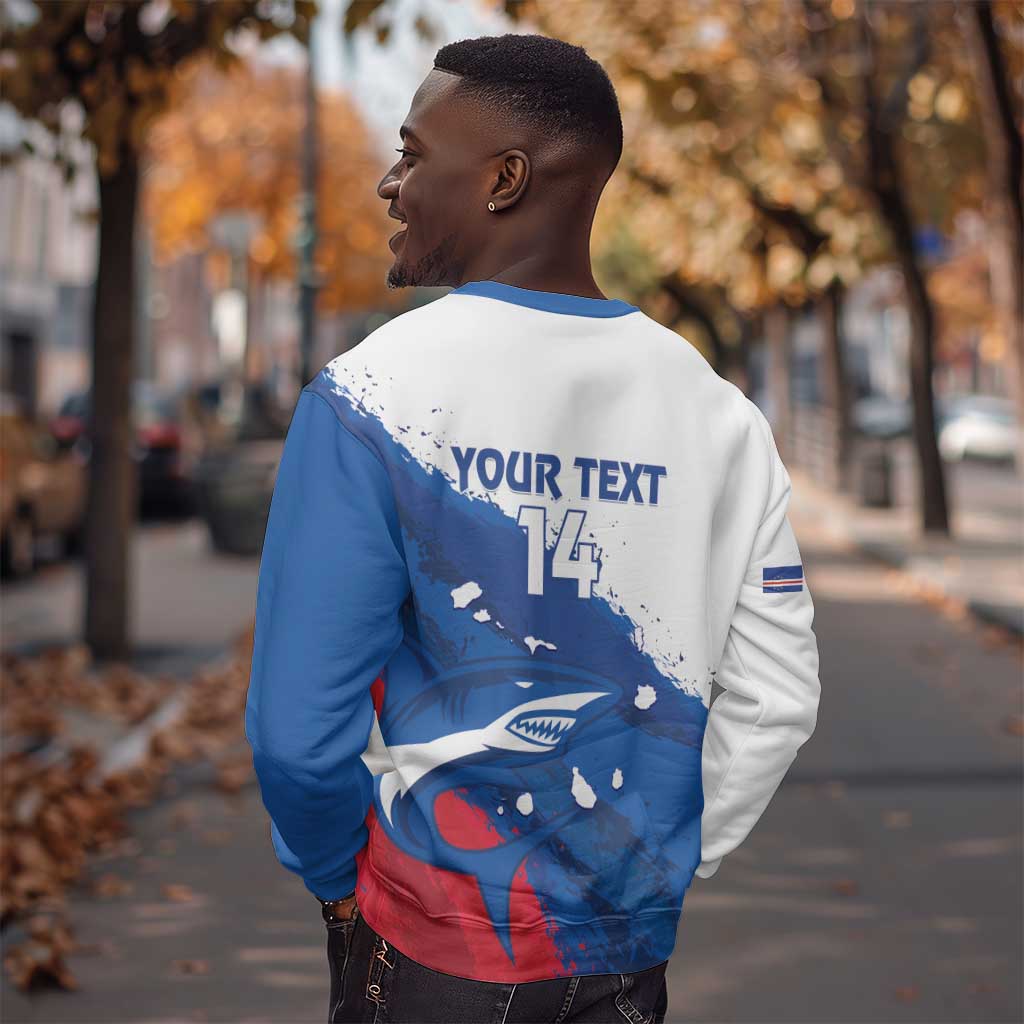 Cape Verde Football Custom Sweatshirt Tubaroes Azuis Glory World Cup - African Pride