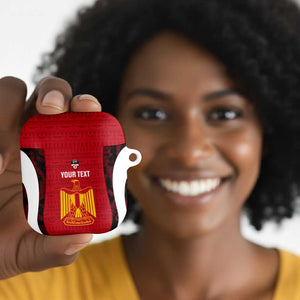 Custom Egypt Football AirPods Case 2026 Go Pharaohs Ancient Egyptian Pattern - African Pride