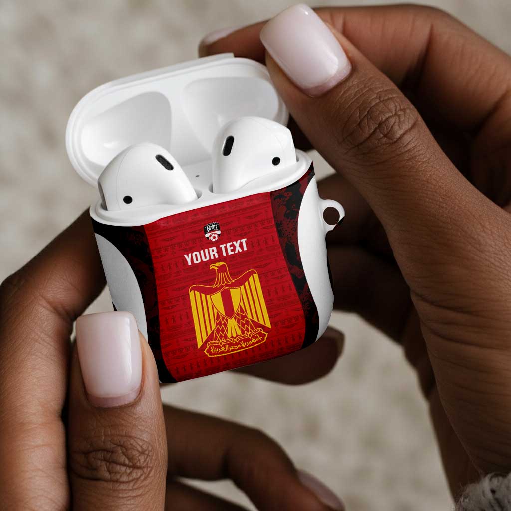 Custom Egypt Football AirPods Case 2026 Go Pharaohs Ancient Egyptian Pattern - African Pride