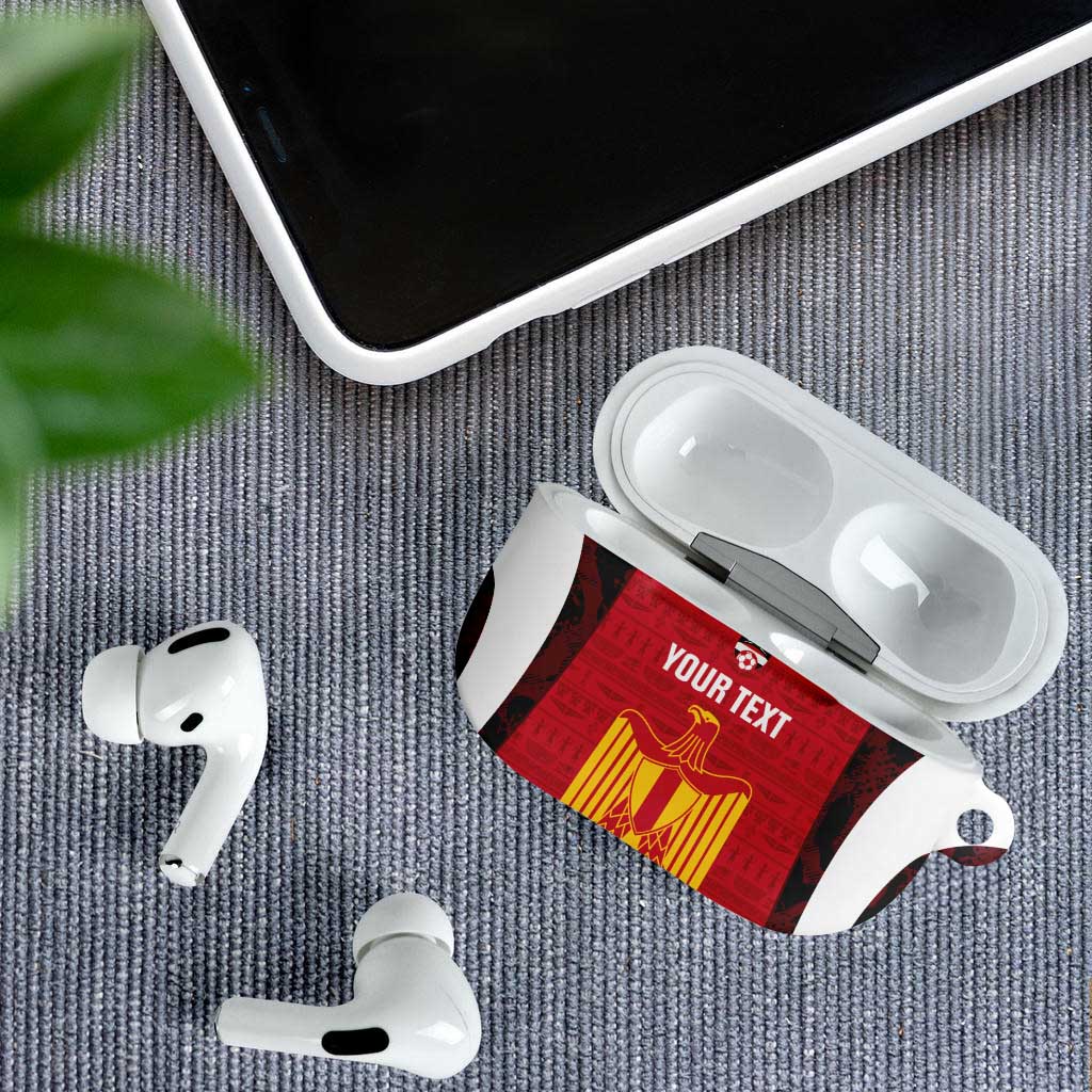 Custom Egypt Football AirPods Case 2026 Go Pharaohs Ancient Egyptian Pattern - African Pride