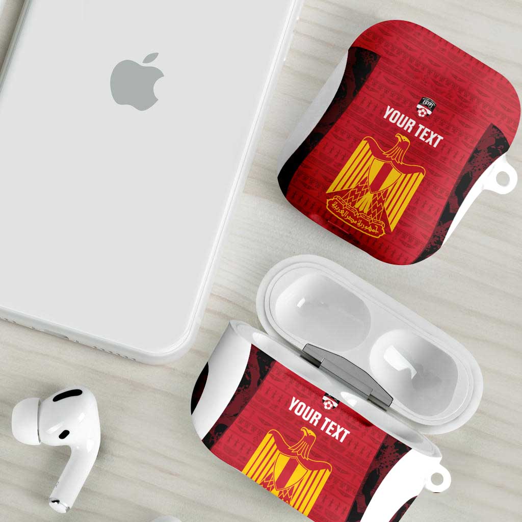Custom Egypt Football AirPods Case 2026 Go Pharaohs Ancient Egyptian Pattern - African Pride