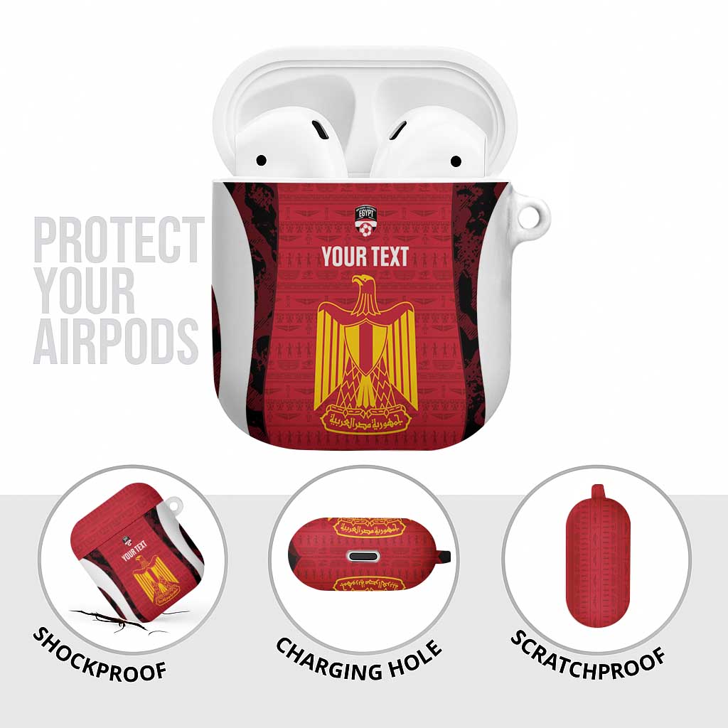 Custom Egypt Football AirPods Case 2026 Go Pharaohs Ancient Egyptian Pattern - African Pride