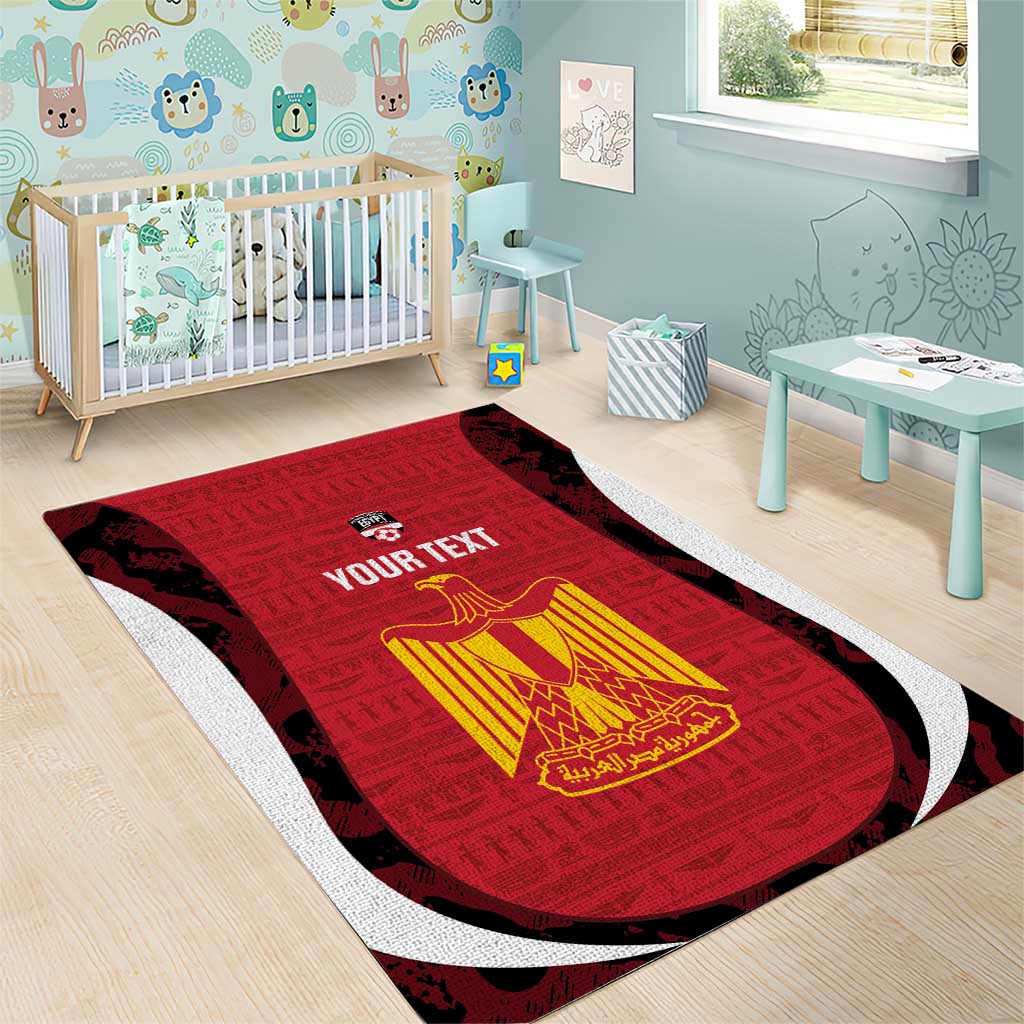 Custom Egypt Football Area Rug 2026 Go Pharaohs Ancient Egyptian Pattern - African Pride