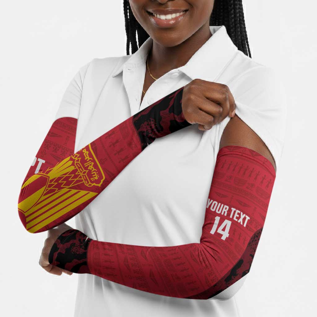 Custom Egypt Football Arm Sleeves 2026 Go Pharaohs Ancient Egyptian Pattern - African Pride