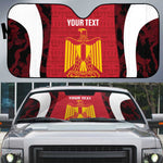 Custom Egypt Football Auto Sun Shade 2026 Go Pharaohs Ancient Egyptian Pattern - African Pride