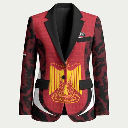 Custom Egypt Football Blazer 2026 Go Pharaohs Ancient Egyptian Pattern - African Pride