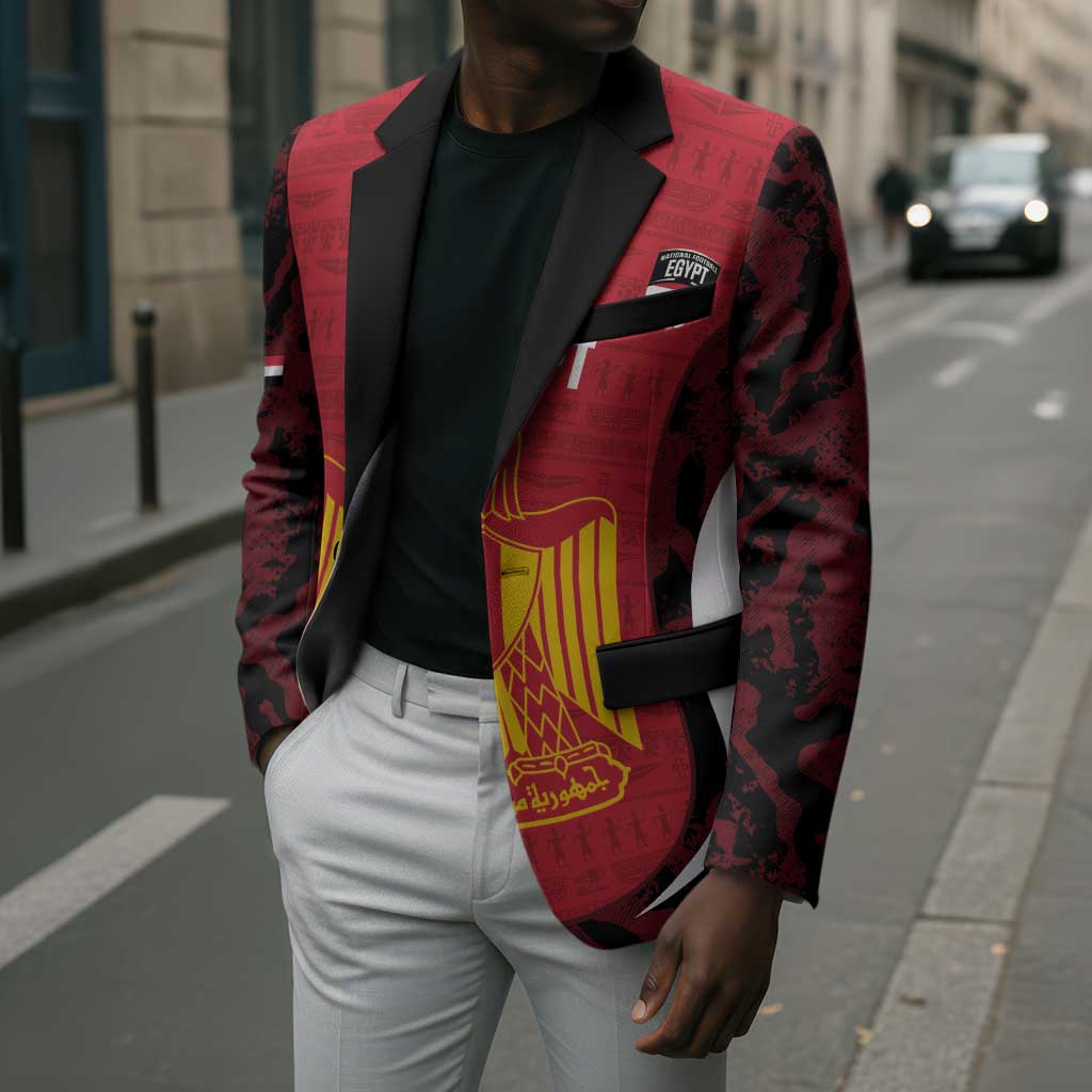 Custom Egypt Football Blazer 2026 Go Pharaohs Ancient Egyptian Pattern - African Pride