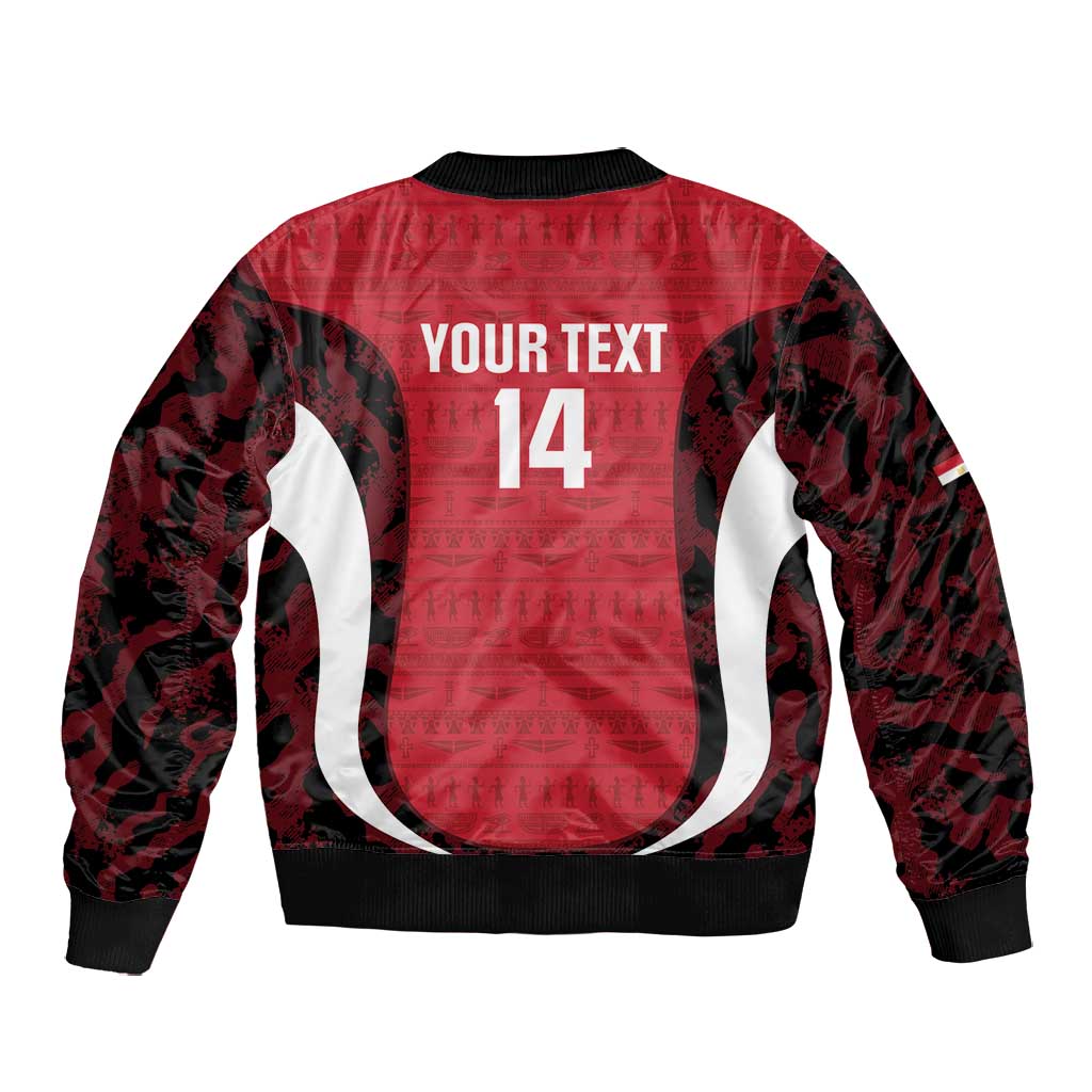 Custom Egypt Football Bomber Jacket 2026 Go Pharaohs Ancient Egyptian Pattern - African Pride