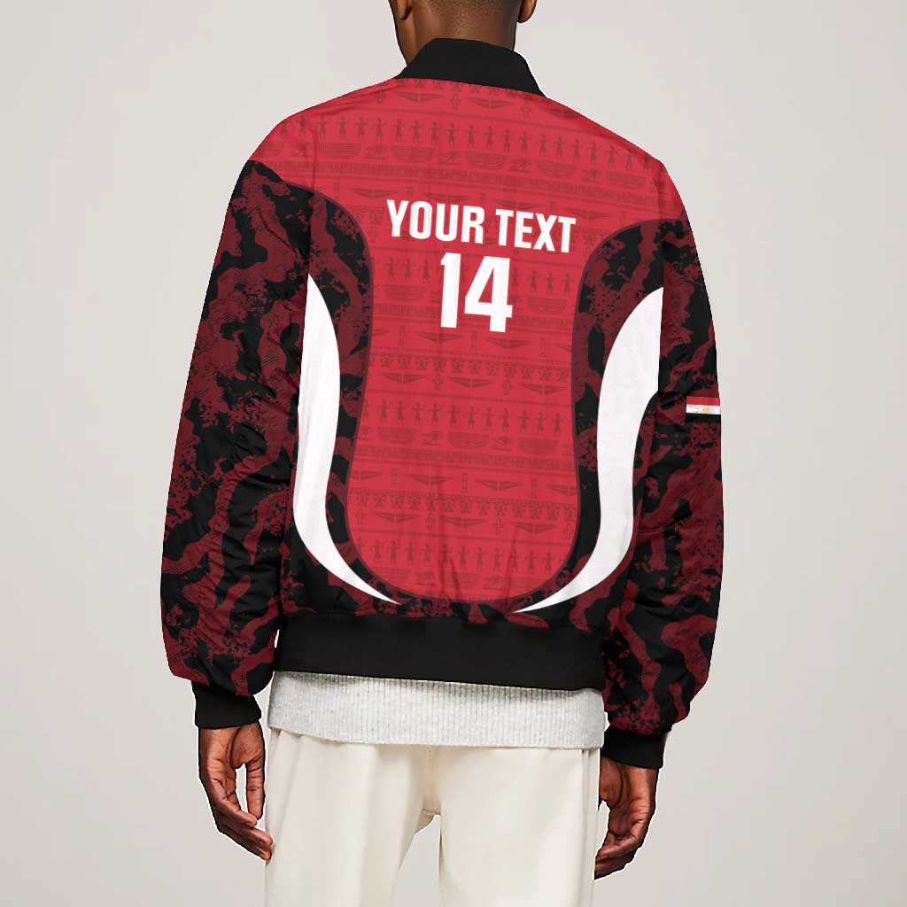 Custom Egypt Football Bomber Jacket 2026 Go Pharaohs Ancient Egyptian Pattern - African Pride