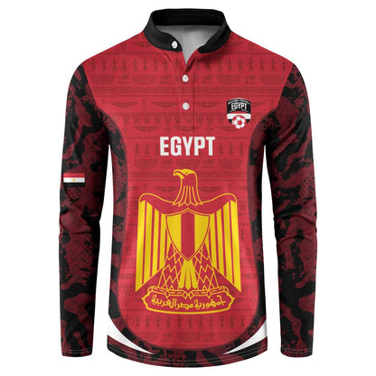 Custom Egypt Football Button Sweatshirt 2026 Go Pharaohs Ancient Egyptian Pattern