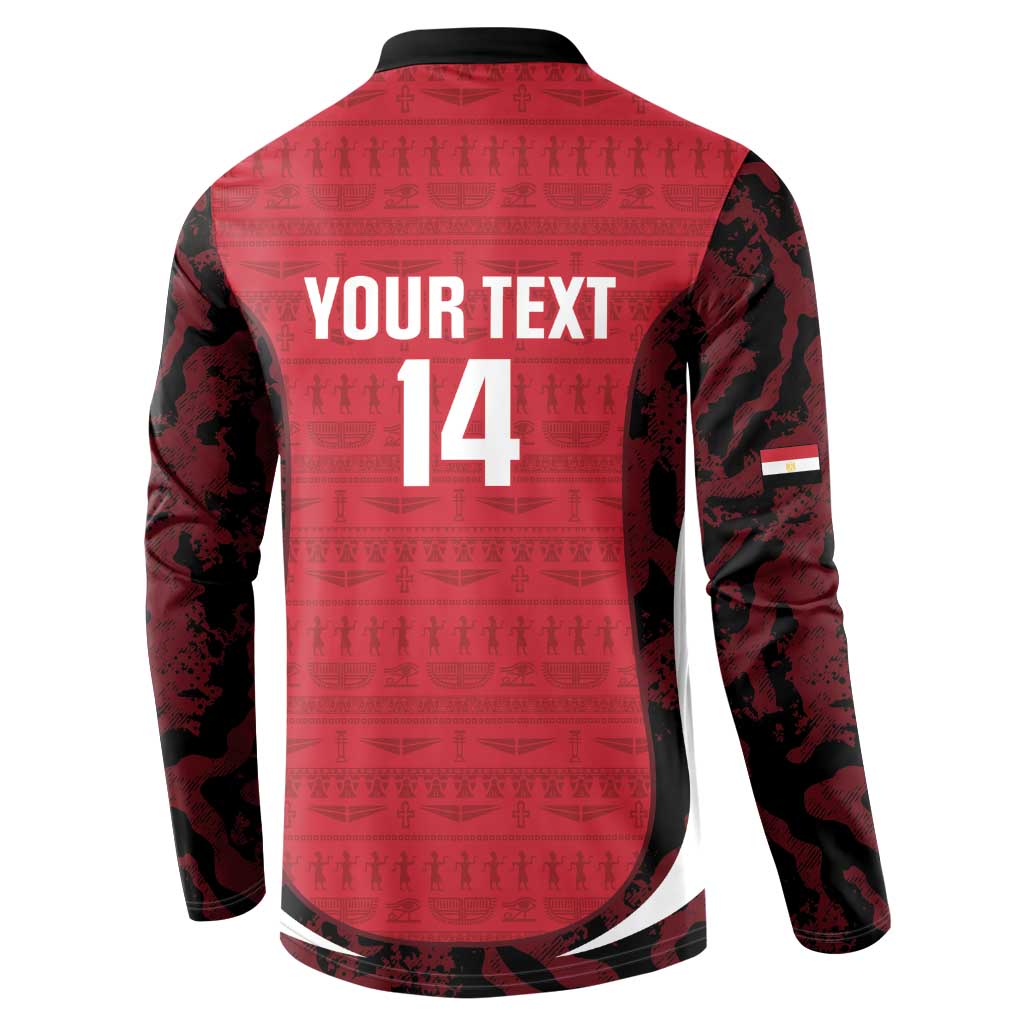 Custom Egypt Football Button Sweatshirt 2026 Go Pharaohs Ancient Egyptian Pattern