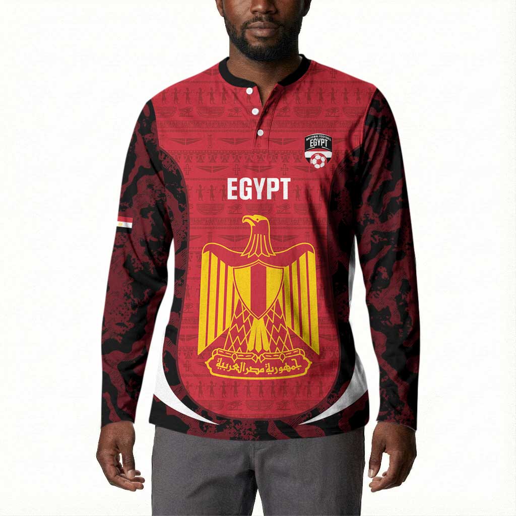 Custom Egypt Football Button Sweatshirt 2026 Go Pharaohs Ancient Egyptian Pattern