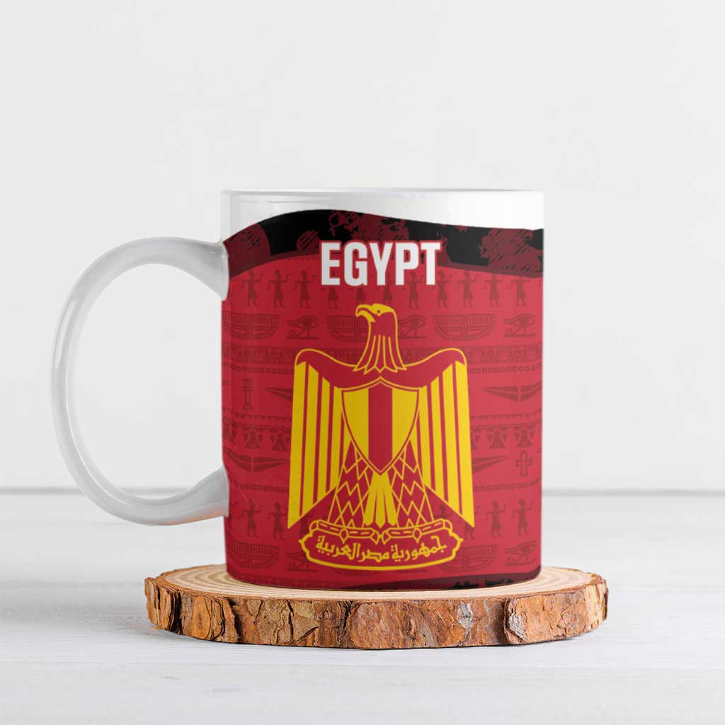 Custom Egypt Football Ceramic Mug 2026 Go Pharaohs Ancient Egyptian Pattern - African Pride