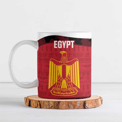 Custom Egypt Football Ceramic Mug 2026 Go Pharaohs Ancient Egyptian Pattern - African Pride