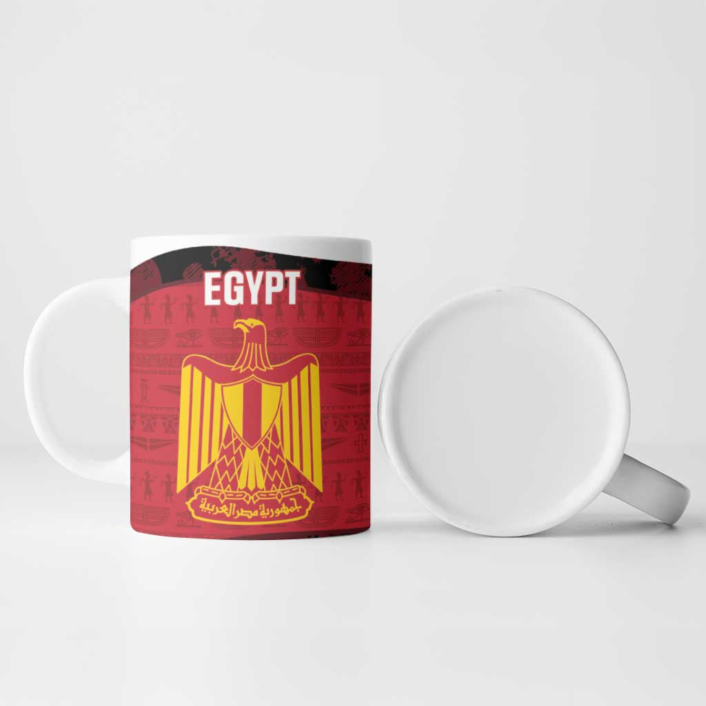 Custom Egypt Football Ceramic Mug 2026 Go Pharaohs Ancient Egyptian Pattern - African Pride