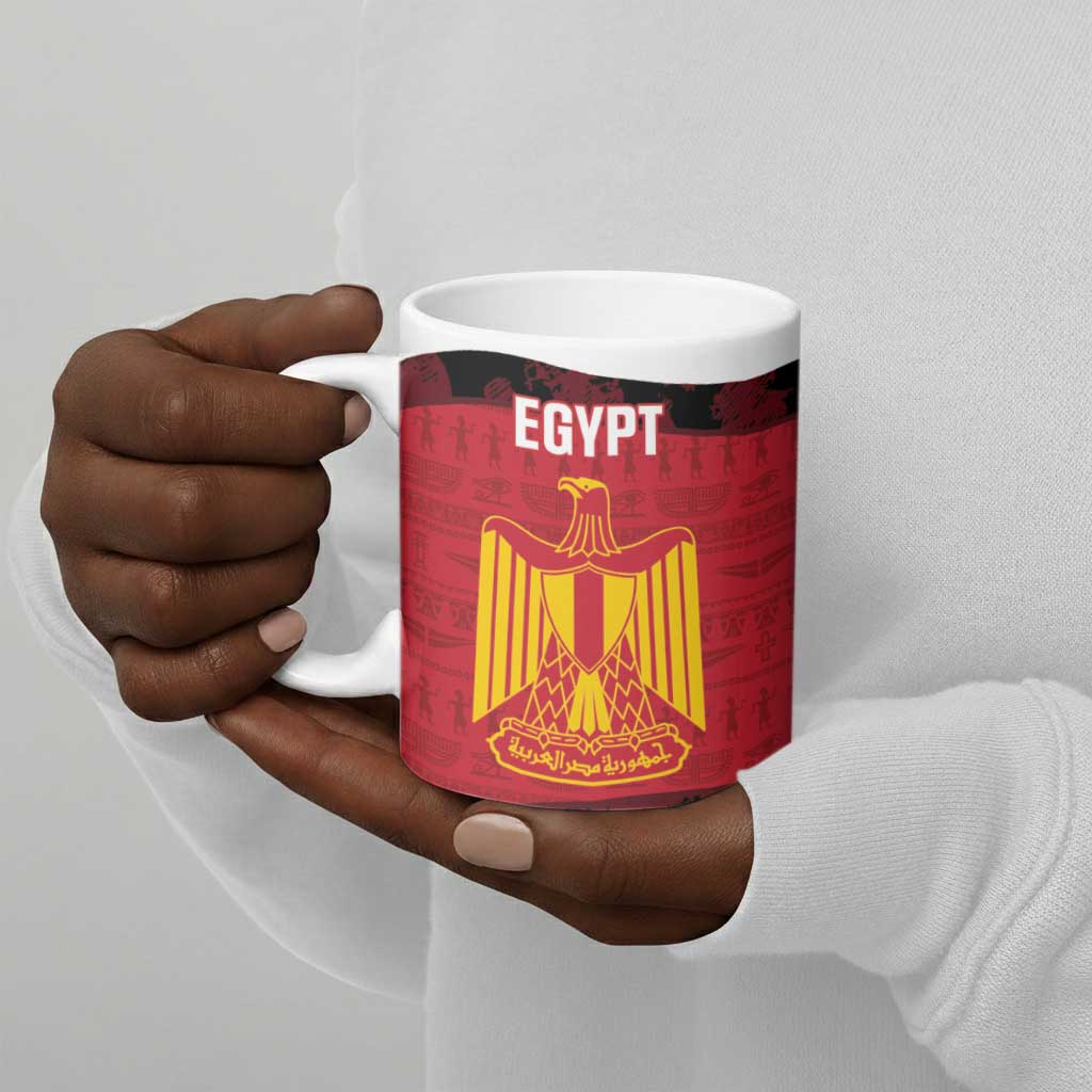 Custom Egypt Football Ceramic Mug 2026 Go Pharaohs Ancient Egyptian Pattern - African Pride