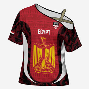 Custom Egypt Football Cross Shoulder Shirt 2026 Go Pharaohs Ancient Egyptian Pattern - African Pride
