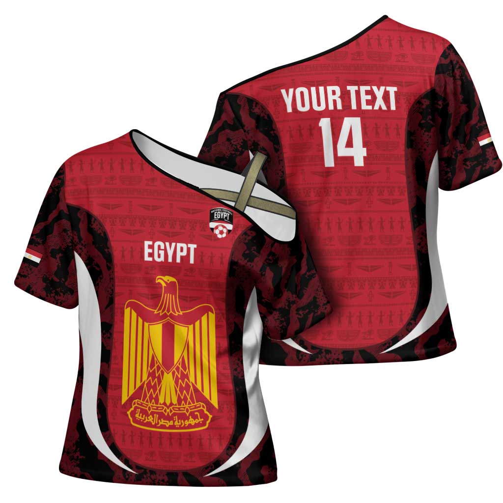 Custom Egypt Football Cross Shoulder Shirt 2026 Go Pharaohs Ancient Egyptian Pattern - African Pride