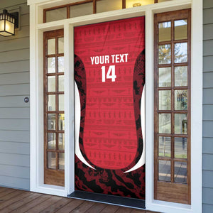 Custom Egypt Football Door Cover 2026 Go Pharaohs Ancient Egyptian Pattern - African Pride