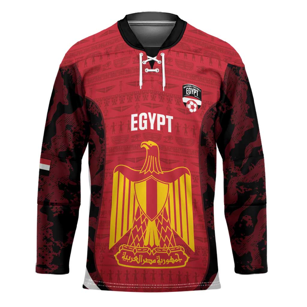 Custom Egypt Football Hockey Jersey 2026 Go Pharaohs Ancient Egyptian Pattern - African Pride