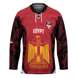 Custom Egypt Football Hockey Jersey 2026 Go Pharaohs Ancient Egyptian Pattern - African Pride