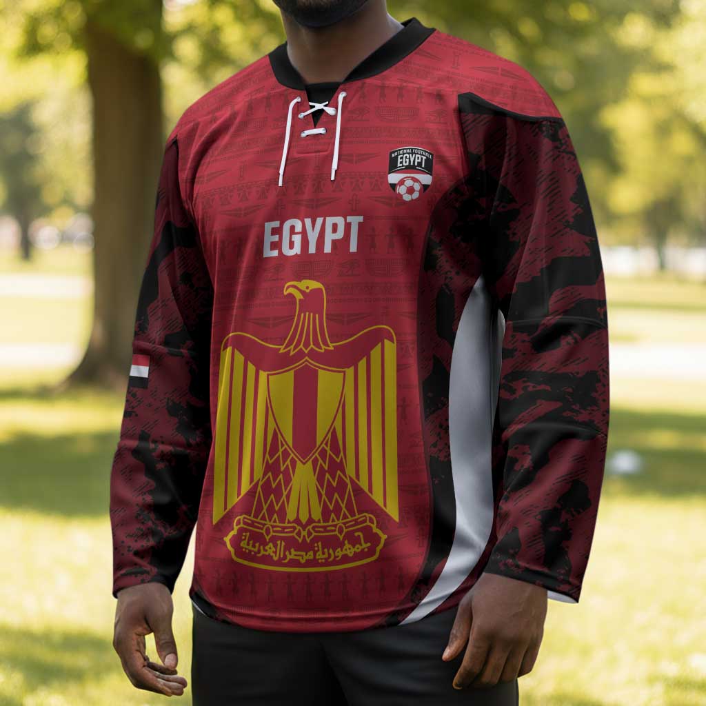 Custom Egypt Football Hockey Jersey 2026 Go Pharaohs Ancient Egyptian Pattern - African Pride