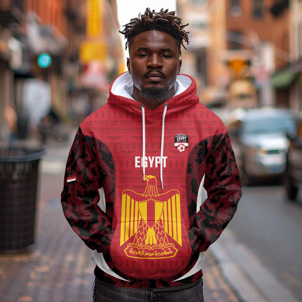 Custom Egypt Football Hoodie 2026 Go Pharaohs Ancient Egyptian Pattern - African Pride
