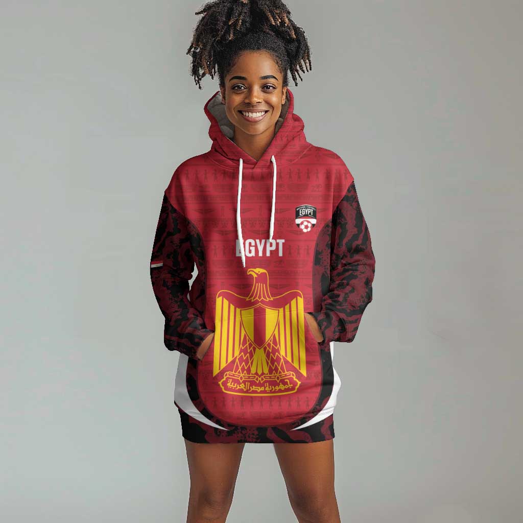 Custom Egypt Football Hoodie Dress 2026 Go Pharaohs Ancient Egyptian Pattern - African Pride